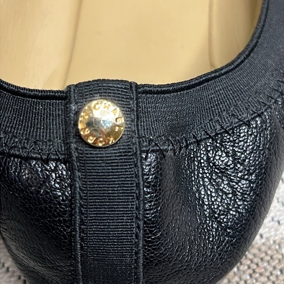 Michael Kors Black patent/ Leather Logo Bow Slip On Ballet Flats 7.5 - Picture 7 of 13